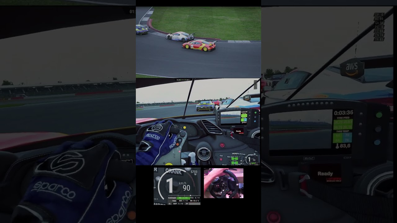 onboard pov de Ferrari 488 GT3 EVO em Silverstone no assetto Corsa Competizione #simracing   #racing