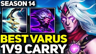 RANK 1 BEST VARUS IN THE WORLD 1V9 CARRY GAMEPLAY! | League of Legends