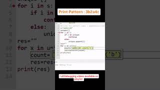 pattern question in 30 sec #pattern #list #coding #codere #python #debug