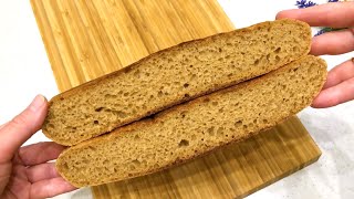 ПРОСТОЙ, БЕЗ ДУХОВКИ, БЕЗ ВЫМЕШИВАНИЯ! 🥖 Идеальный Хлеб на СКОВОРОДЕ к СУПУ на квасе. ТОЖЕ ВКУСНО
