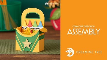 SVG File - Crayons Treat Box - Assembly Tutorial (For Cricut, Silhouette, and ScanNCut)
