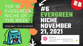 TOP 10 Evergreen Niche Of The Week #6 | Text Based Design | Yaseo Redbubble