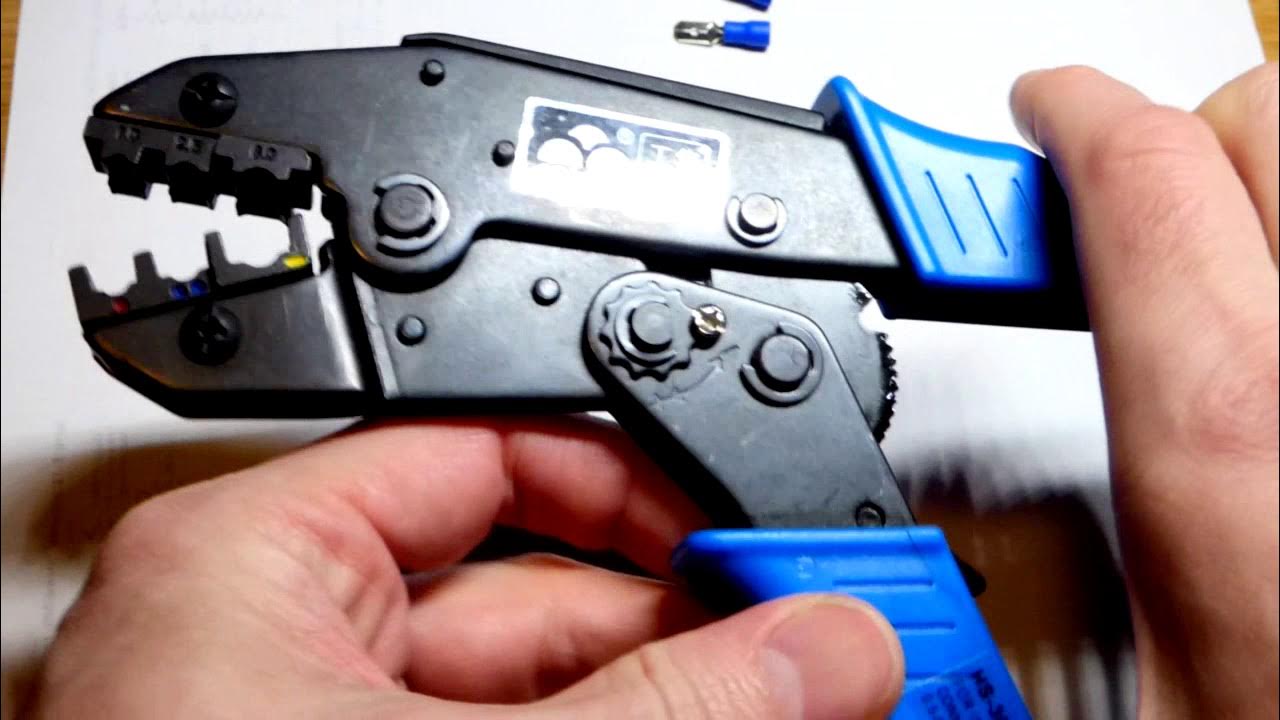 How to use crimping tool to crimp piggy back spade connector to wire