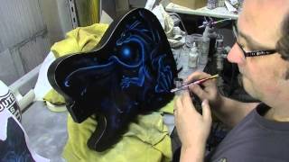 Atelier Meijer - airbrush of a dragon guitar
