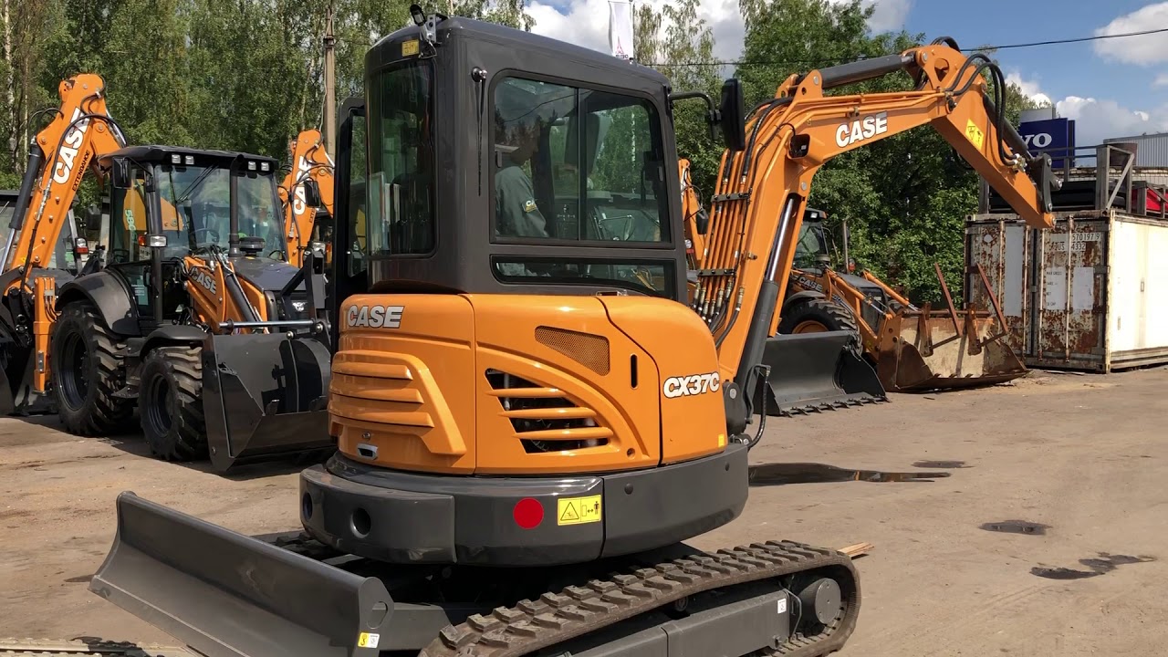 Обзор мини-экскаватора CASE CX 37 C. Маленький зверь! - YouTube