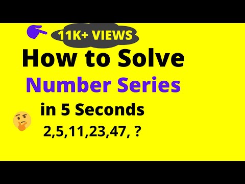 Video: How To Solve Number Series