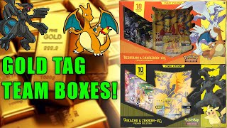 GOLDEN CHARIZARD! Charizard & Reshiram and Pikachu & Zekrom GX  Tag Team Premium Collection Boxes!