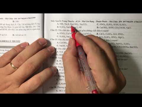 Video Hoá 11: Trắc nghiệm lý thuyết Sự điện li - Axit, bazo,... - youtube