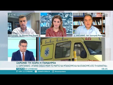 Δ. Σαρηγιάννης: Υπάρχει σχέδιο μέχρι το Μάρτιο να μπαίνουμε και να βγαίνουμε από τη καραντίνα