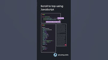 Scroll to top using JavaScript