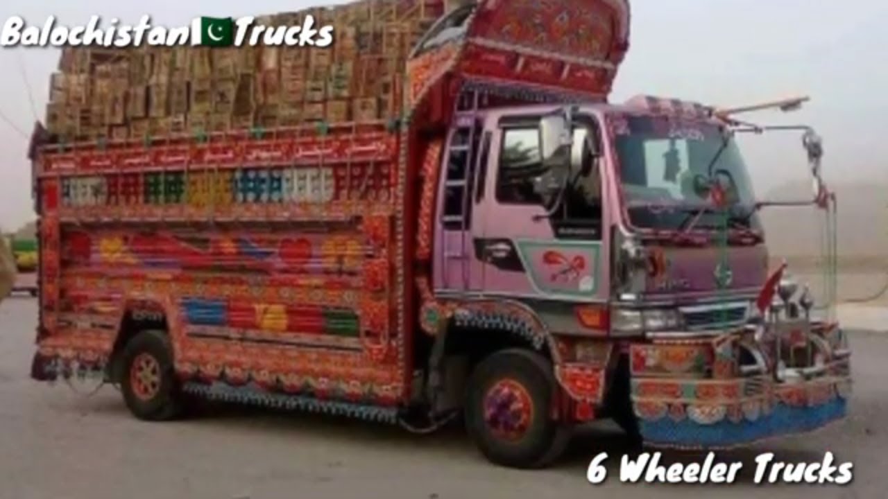 Collection of 6 Wheeler Trucks|Pride of Balochistan|Beautiful Truck Art|Balcohistan Trucks