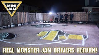 Racing REAL MONSTER JAM DRIVERS AGAIN in Our Backyard RC Track! LOSI LMT