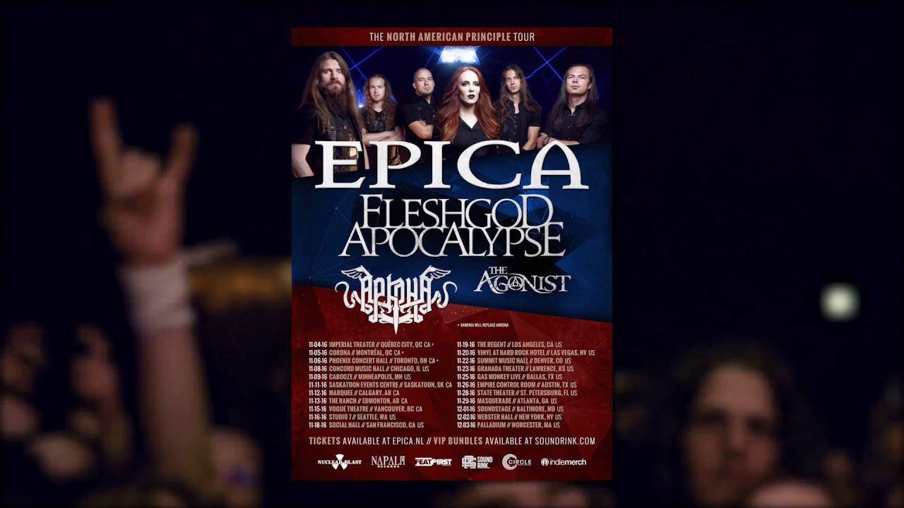 EPICA – 2016 North American Principle Tour Announcement