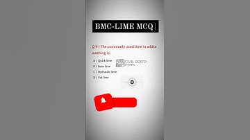 Bmc lime mcq #civil_engineering #civil_engineering_mcq #shorts #youtubeshorts #bmc #bmcmcq  #limemcq