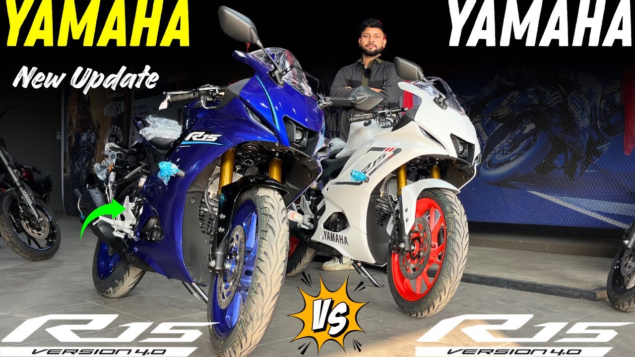 Yamaha R15 v4 New Update vs Base Model Yamaha R15 v4 Deep Detailed ...