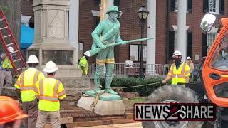 "At Ready" Confederate statue removed in Charlottesville, VA