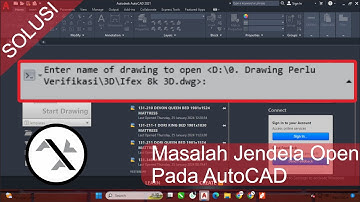 Masalah Jendela Open pada AutoCAD / Enter name of drawing to open | AutoCAD solution