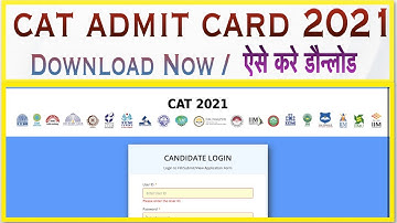 CAT 2021 Admit Card DownLoad