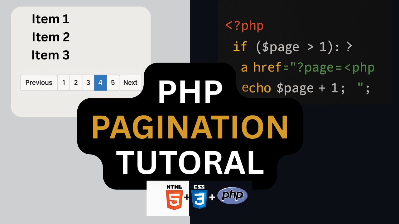 PHP Pagination Tutorial | Beginner Friendly - YouTube