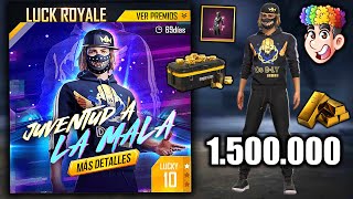 TENGO 1.500.000 DE ORO EN FREE FIRE PARA GASTARLO EN LA MEJOR SKIN DEL LUCK ROYALE | TheDonato