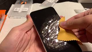 Applying a Spigen EZ Fit Tempered Glass Screen Protector for my Precious iPhone XS
