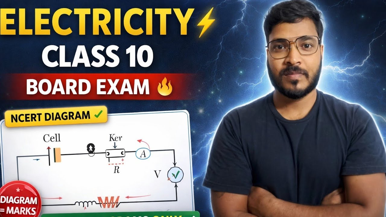 Electricity Class 10 ⚡ | NCERT Diagrams | Board Exam Most Important 