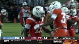 Virginia Tech Game Winning Interception vs #10 North Carolina | 2021 College Football
