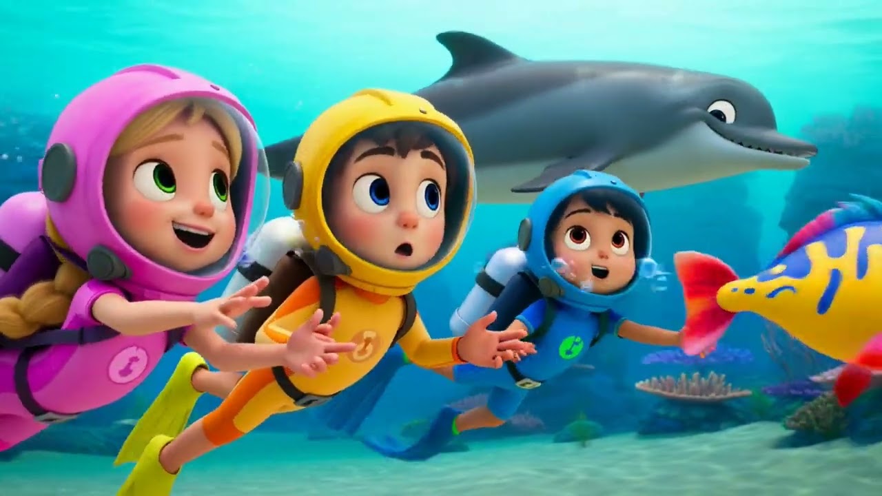 Underwater Ocean Adventure 🌊🐠 Kids Rhyme with Sam, Mia & Sue Sea