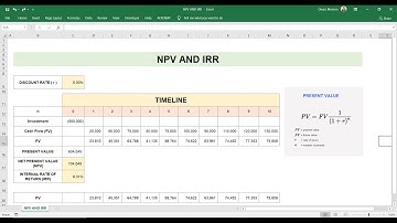 Calculate NPV and IRR in Microsoft Excel | Net Present Value and Internal Rate of Return Urdu Hindi