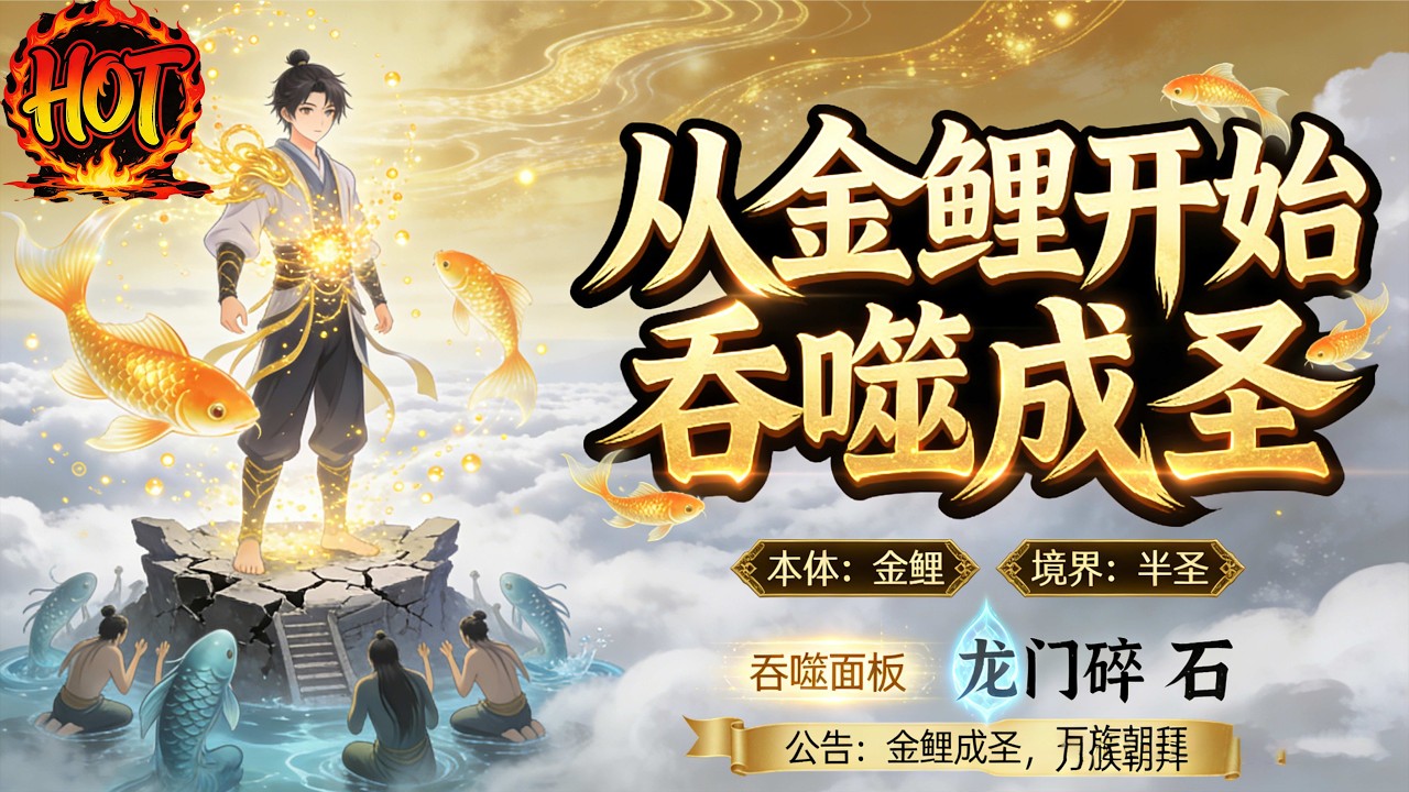 ✨【强推】《从金鲤开始吞噬成圣》第1~60集丨林风穿越成北海龙宫劣等金鲤，绝境中激活吞噬系统，百倍返还的逆天天赋助他吞噬万物、飞速进阶#穿越 #末世 #异能 ##动态漫画# 漫野推文