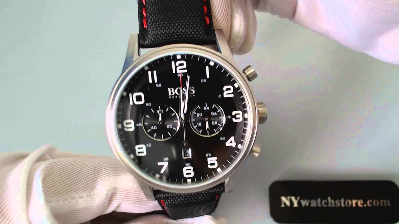 Men's Black Hugo Boss Chronograph Watch 