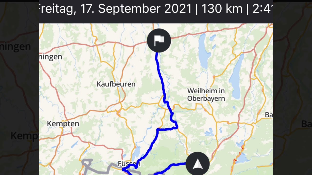 Moto Tour 2021-09-17 München - Ettal - Am Plansee - Füssen - Neuschwanstein - Landsberg am Lech