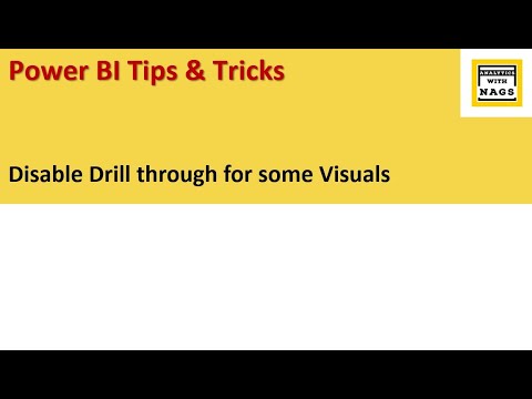 Disable Drill through for Some Visuals in Power BI | Power BI Tips and Tricks (47/100)