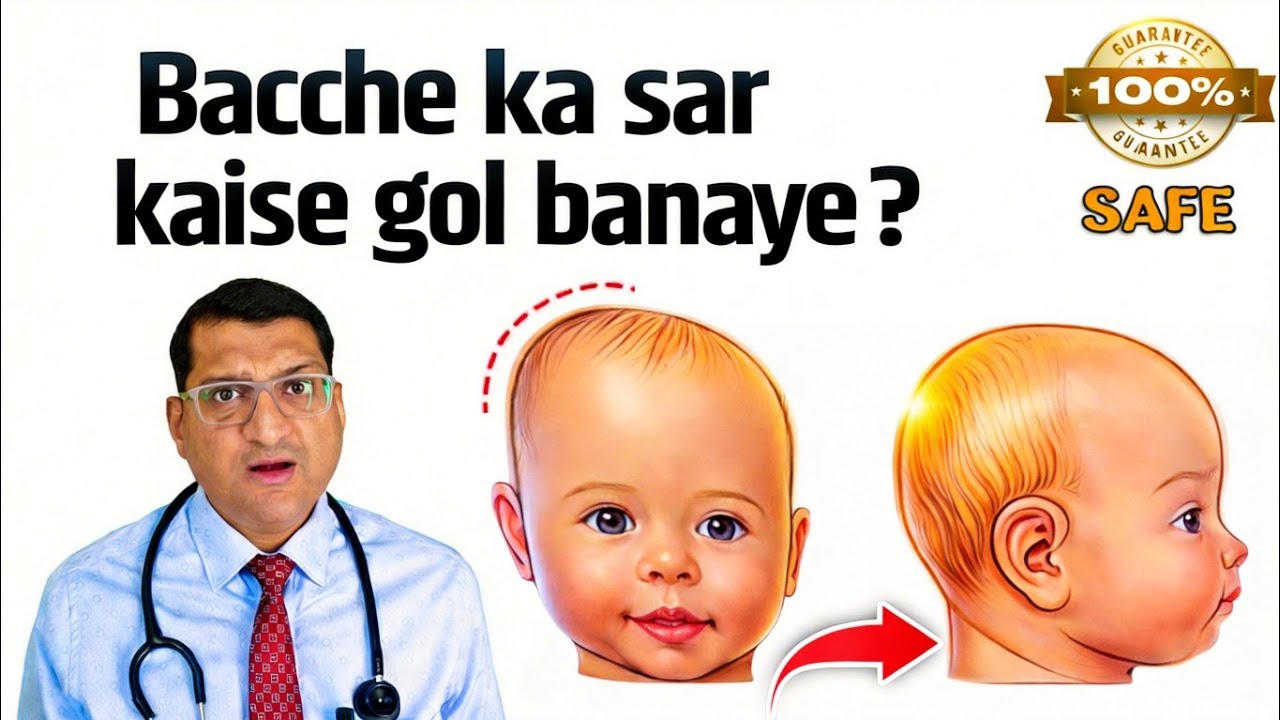 How to make baby head round?| Bache ka sar kaise gol kare |# ...