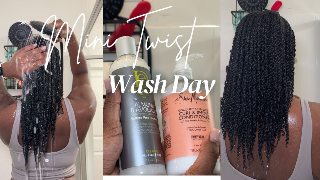 Дневная процедура мытья Mini Twist | Как увлажнить и освежить волосы Twist без пушистости