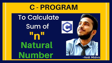 C Program to calculate sum of n natural number using loop (1-100)✅