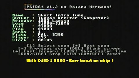 C64 - Music - Short Intro Tune by Gangstar (1995) With X-SID 8580