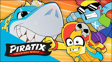 En las entrañas de King Shark🌴PIRATIX 🏴‍☠️  Dibujos para NIÑOS | Vídeos completos