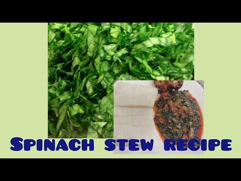 HOW TO COOK SPINACH STEW | VEGETABLE YAM SAUCE