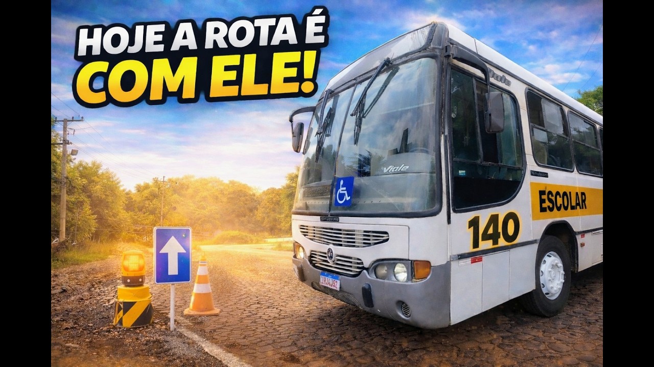 Hoje a rota  foi com outro ônibus.