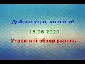 Утренний обзор рынка на 18.06.2020