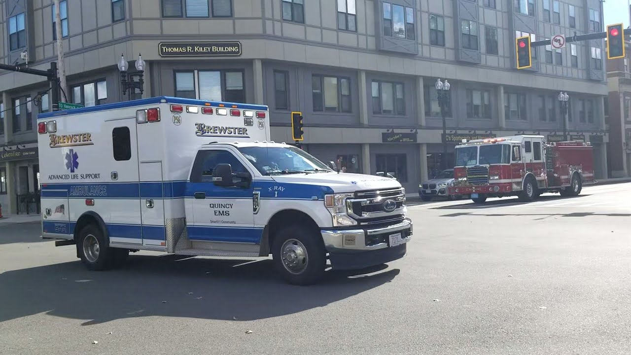 Quincy Fire Department Engine 1 and Brewster EMS P56 Responding YouTube