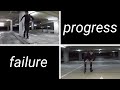 Progress and failure  inline skating  rollerblading  patins  rolki