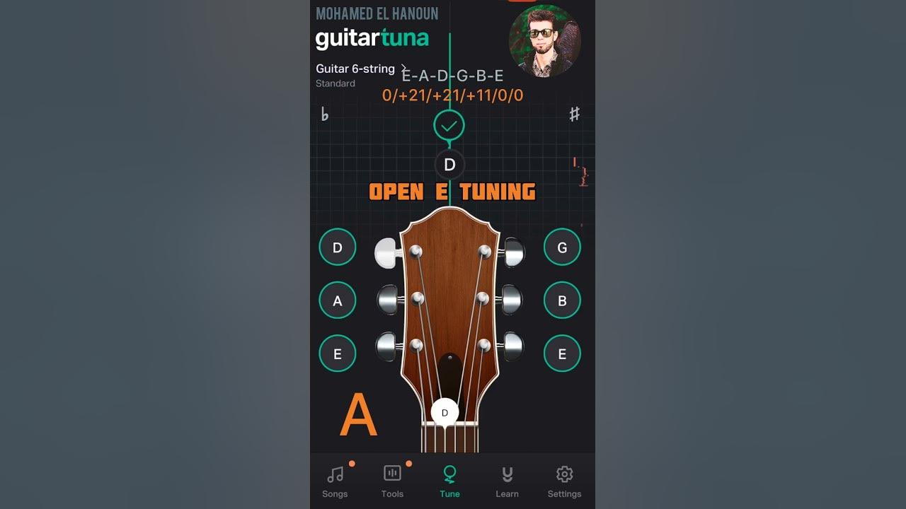 Open E Tuning Guitar / E Standard Using GuitarTuna Free YouTube