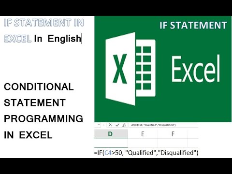 If Statement in Excel /Conditional statement in excel/excel programming ...