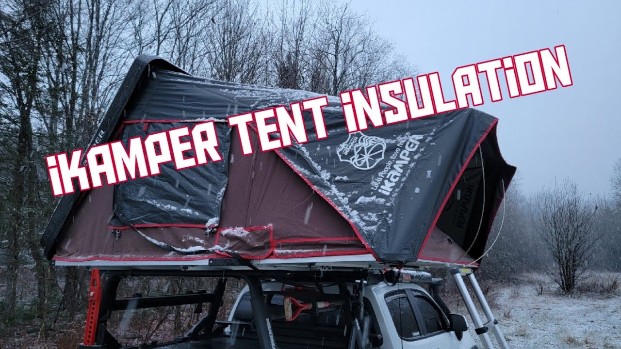 ikamper skycamp insulation install and review - winter car camping 