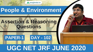 5 MCQs | Paper 1 | People And Environment | UGC NET JRF JUNE 2020 | Day 102 - by Shubham Sir