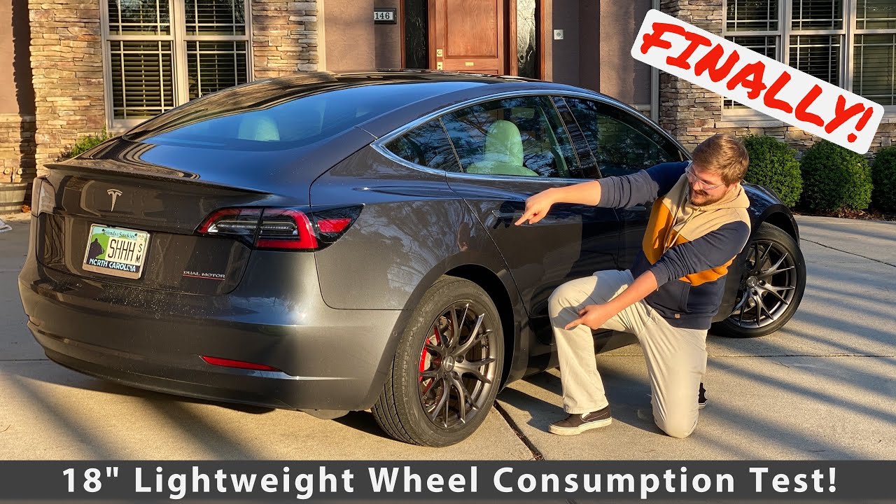 The range increase is significant! Lightweight 18” Wheels on Model 3  Performance 