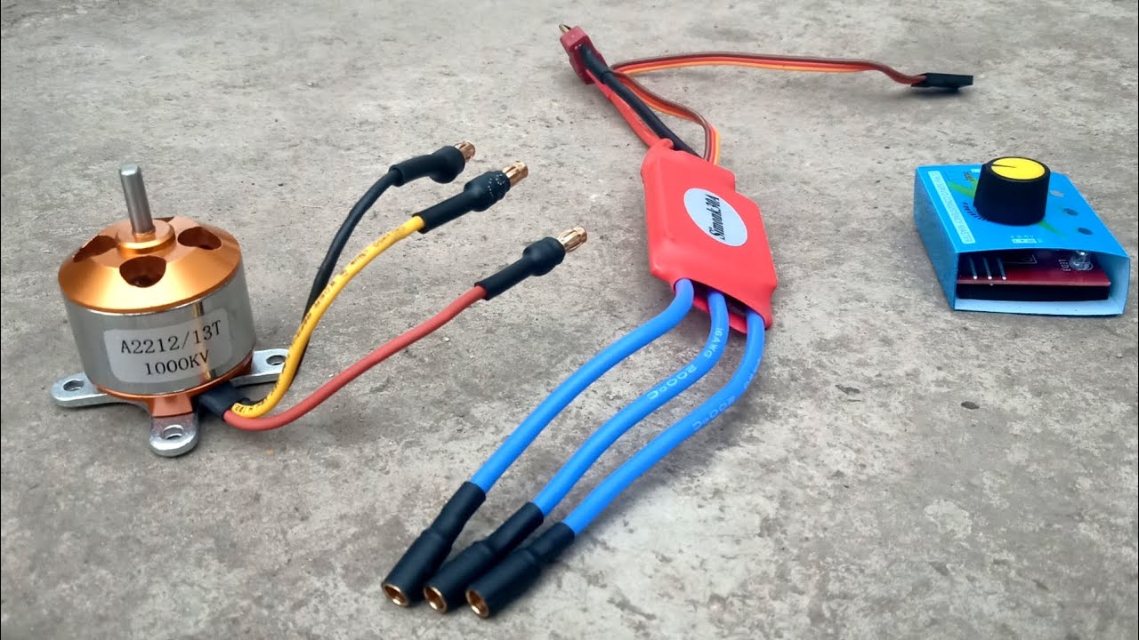 how to run bldc motor with esc and servo tester || how to run bldc ...
