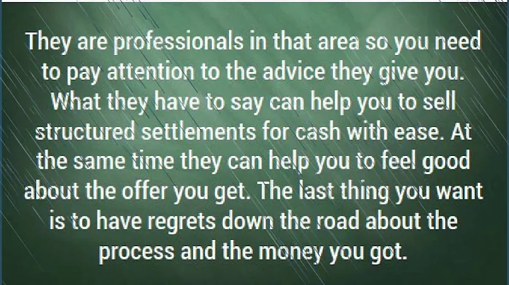 Sell Structured Settlements - What You Need to Know